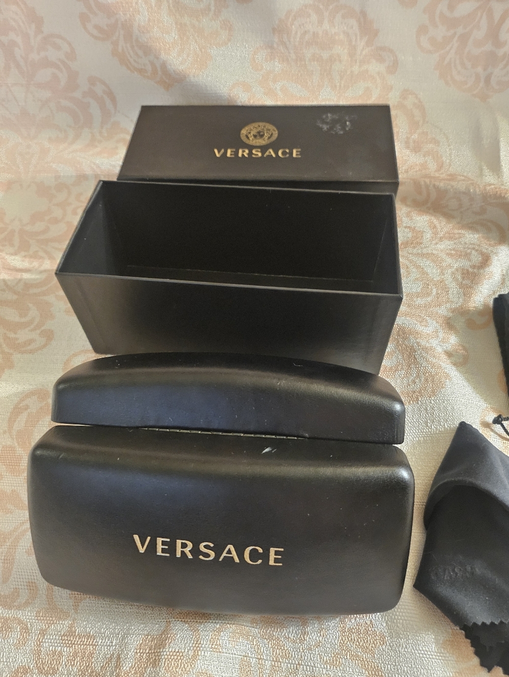 Authentic Versace Sunglass Eyeglass Case Box Dust Cloth W/unbranded Glasses Set - Picture 14 of 15